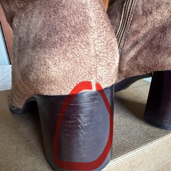 Franco Sarto Brown Suede heeled boots 8.5M - Picture 6 of 6